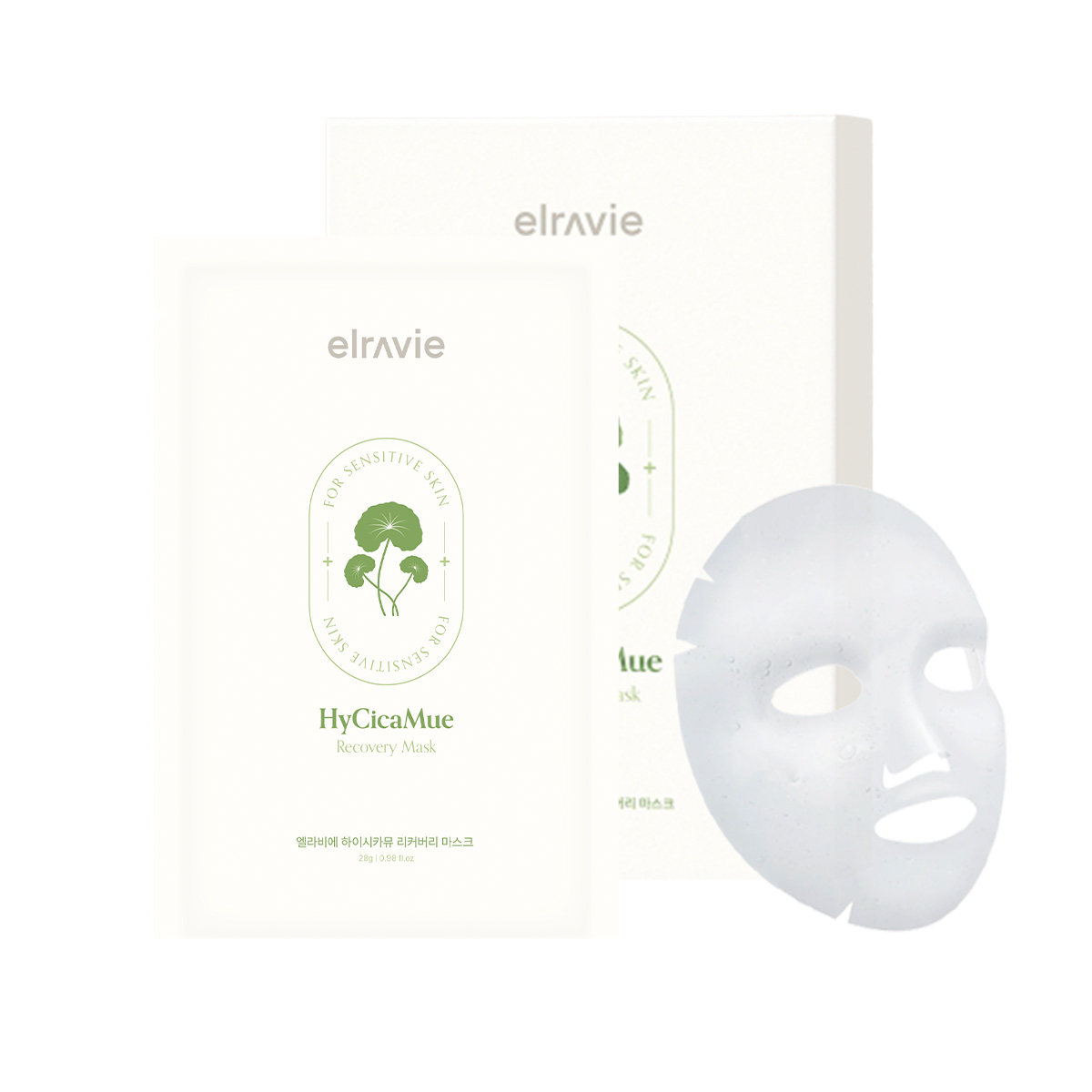 Hộp Mặt nạ phục hồi Elravie HyCicaMue Recovery Mask (10ea)