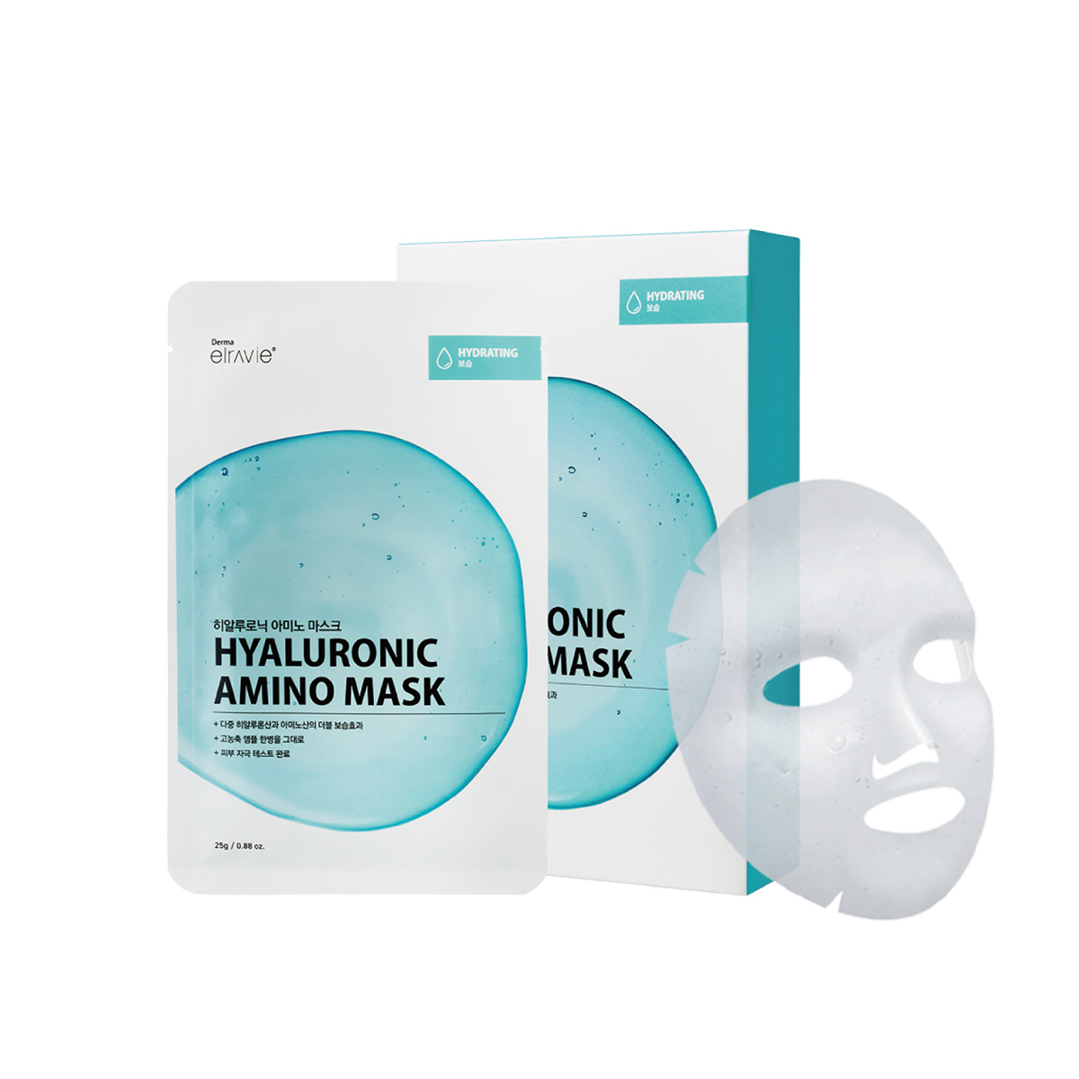 Hộp Mặt nạ Elravie Hyaluronic Amino Mask (10ea)